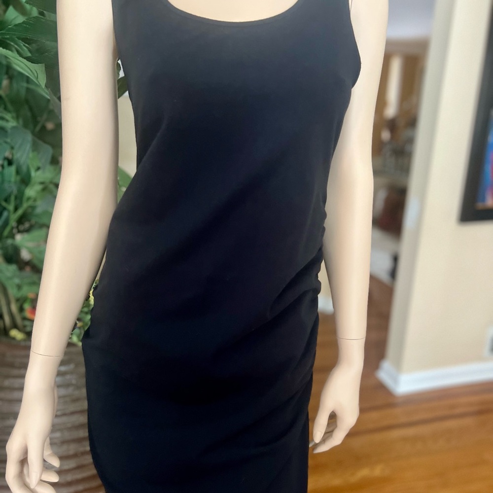 Isabel black ruched maternity dress size medium